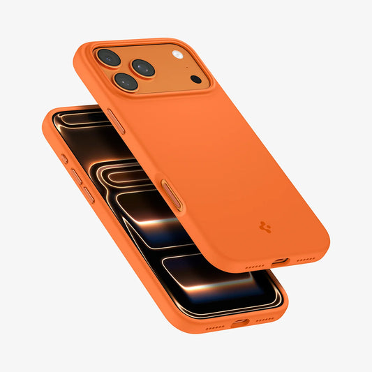 MagSafe-hoesje voor Apple iPhone 17 Pro Max, Spigen, Silicone Fit, Oranje