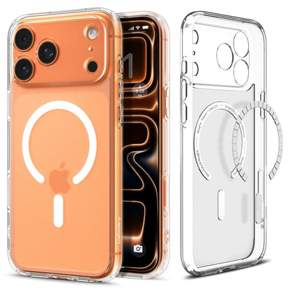 MagSafe hoesje voor Apple iPhone 17 Pro Max, Spigen, Ultra Hybrid, Satijnwit