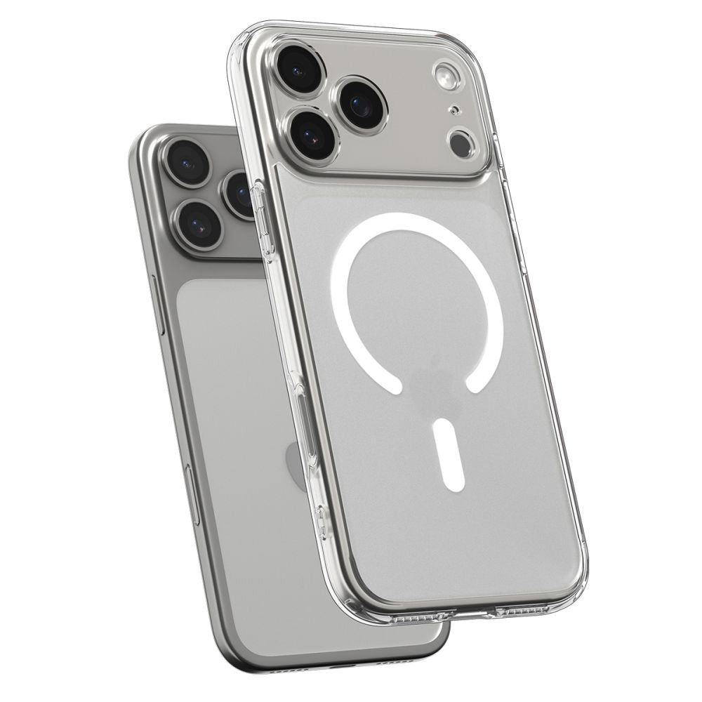MagSafe hoesje voor Apple iPhone 17 Pro Max, Spigen, Ultra Hybrid, Satijnwit
