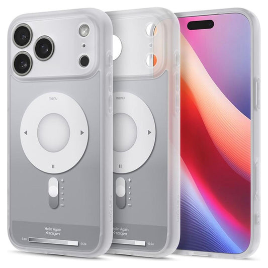 MagSafe hoesje voor Apple iPhone 17 Pro Max, Spigen, Ultra Hybrid Classic, Zilverkleurig