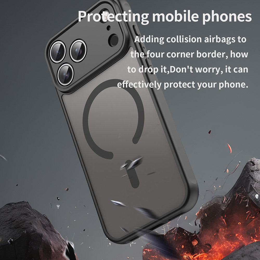 MagSafe hoesje voor Apple iPhone 17 Pro Max, Techsuit, HaloFrost II, Zwart