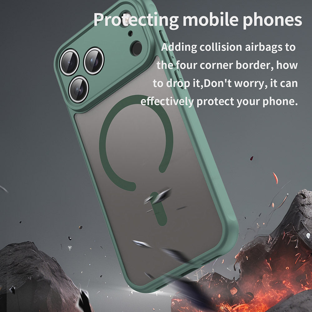 MagSafe hoesje voor Apple iPhone 17 Pro Max, Techsuit, HaloFrost II, Groen