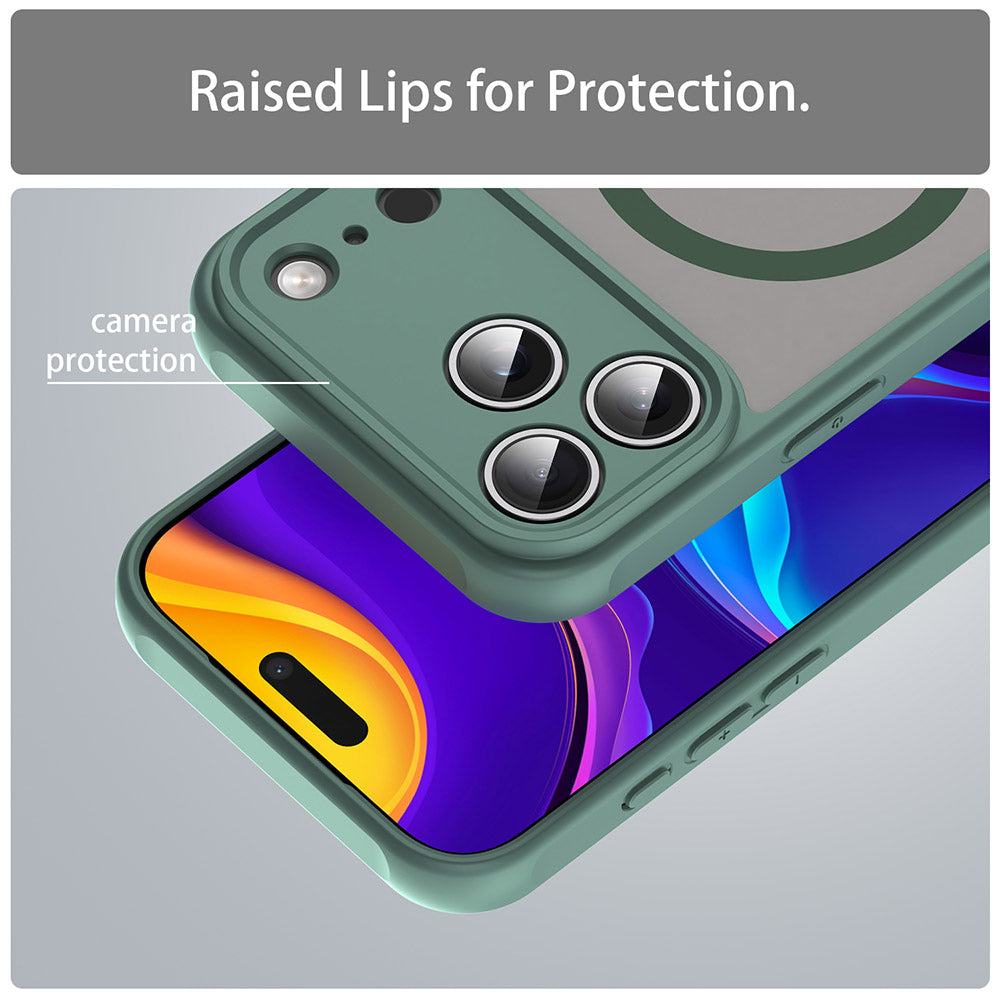 MagSafe hoesje voor Apple iPhone 17 Pro Max, Techsuit, HaloFrost II, Groen