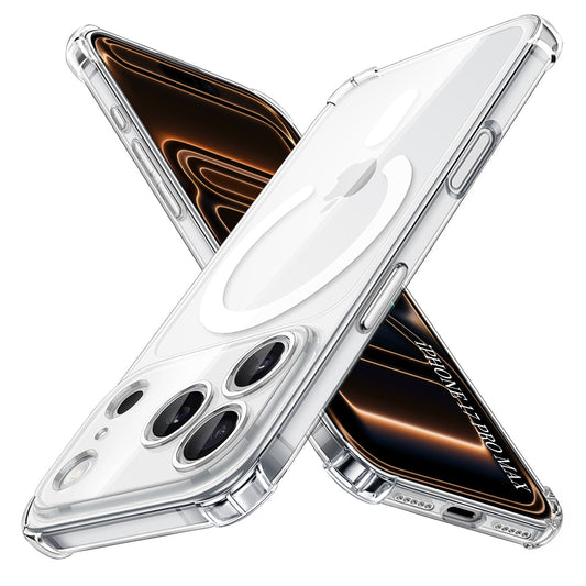 MagSafe hoesje voor Apple iPhone 17 Pro Max, Techsuit, Schokbestendig, Transparant