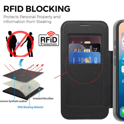 MagSafe hoes voor Apple iPhone 17 Pro Max, Techsuit, SmartMag Book, Roze