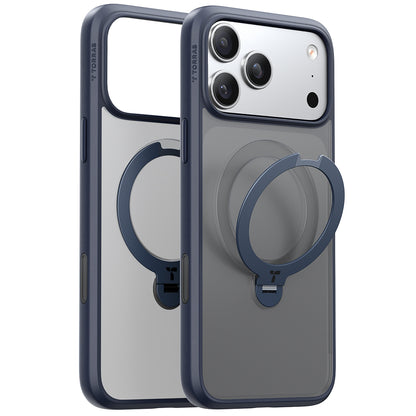 MagSafe hoesje voor Apple iPhone 17 Pro Max, Torras, Ostand Spin, Blauw