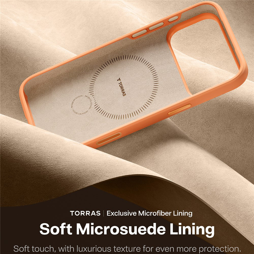 MagSafe hoesje voor Apple iPhone 17 Pro Max, Torras, QPRO Silicone, Oranje