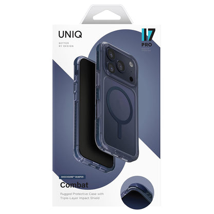 MagSafe hoes voor Apple iPhone 17 Pro Max, UNIQ, Combat MagClick, Blauw