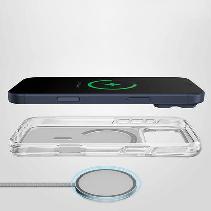 MagSafe hoesje voor Apple iPhone 17 Pro Max, UNIQ, LifePro Xtreme MagClick, Transparant