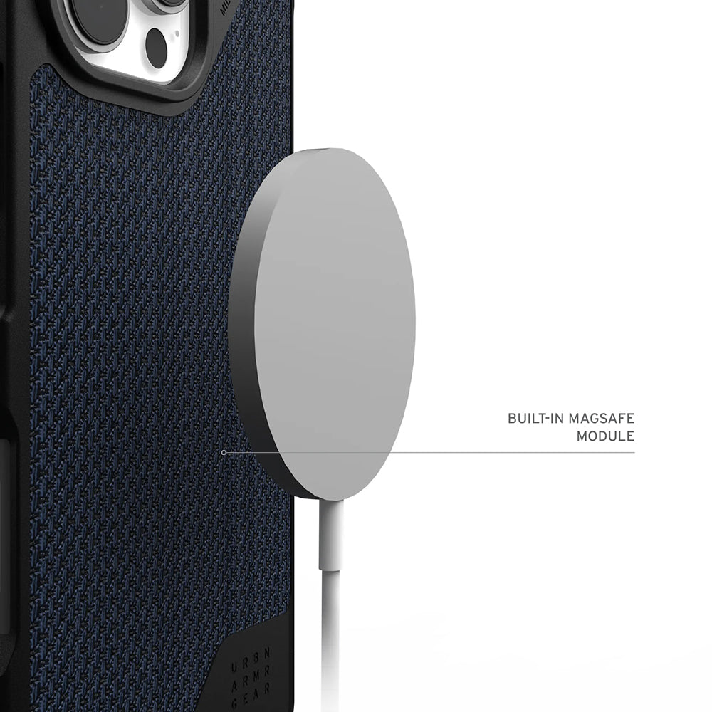 MagSafe hoesje voor Apple iPhone 17 Pro Max, Urban Armor Gear, Metropolis LT Kevlar, Marineblauw