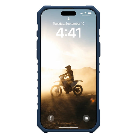 MagSafe hoesje voor Apple iPhone 17 Pro Max, Urban Armor Gear, Pathfinder Clear met Lanyard, Blauw