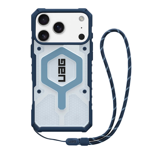 MagSafe hoesje voor Apple iPhone 17 Pro Max, Urban Armor Gear, Pathfinder Clear met Lanyard, Blauw