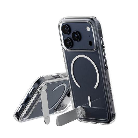 MagSafe hoesje voor Apple iPhone 17 Pro, PanzerGlass, met Kickstand, Transparant