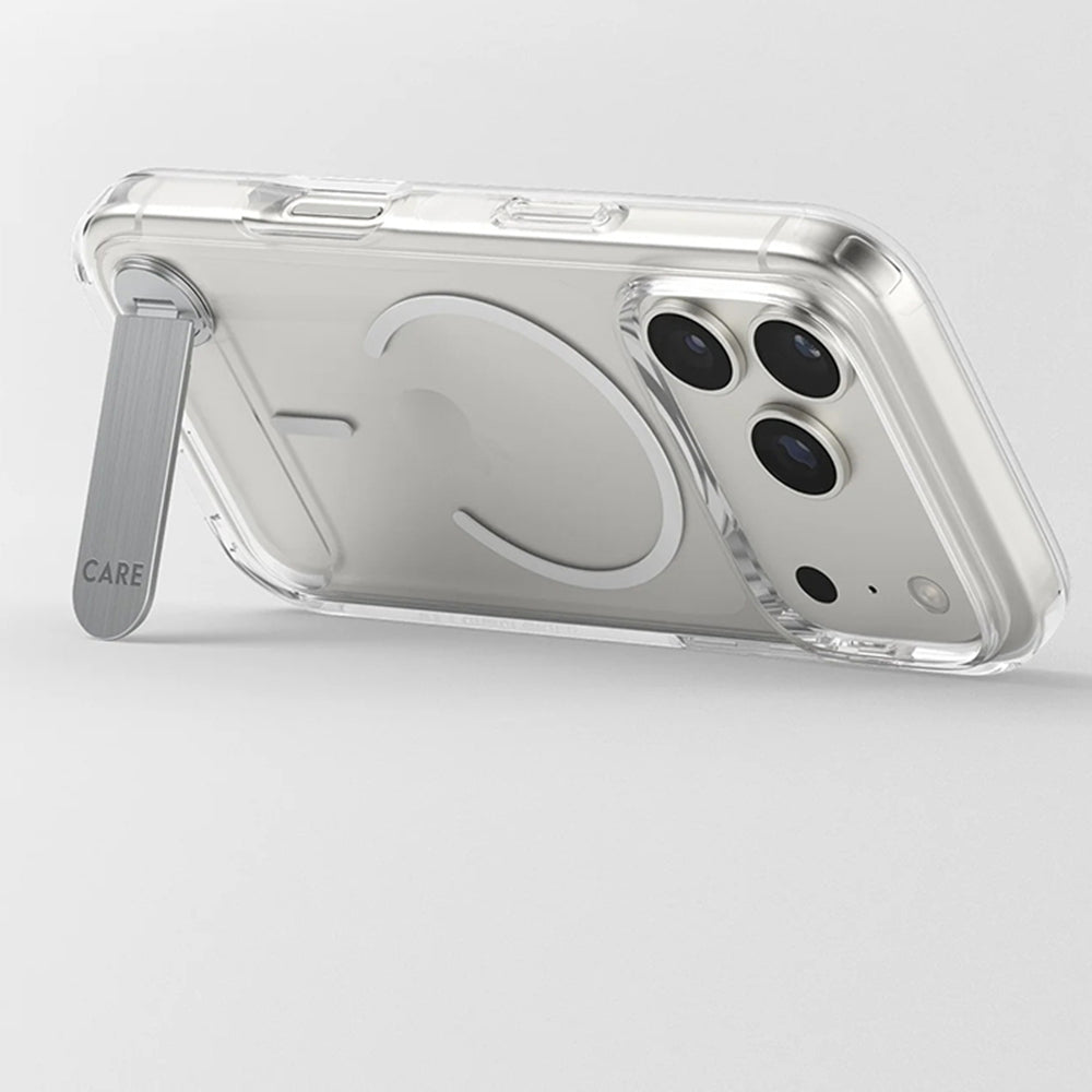 MagSafe hoesje voor Apple iPhone 17 Pro, PanzerGlass, met Kickstand, Transparant