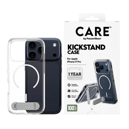 MagSafe hoesje voor Apple iPhone 17 Pro, PanzerGlass, met Kickstand, Transparant