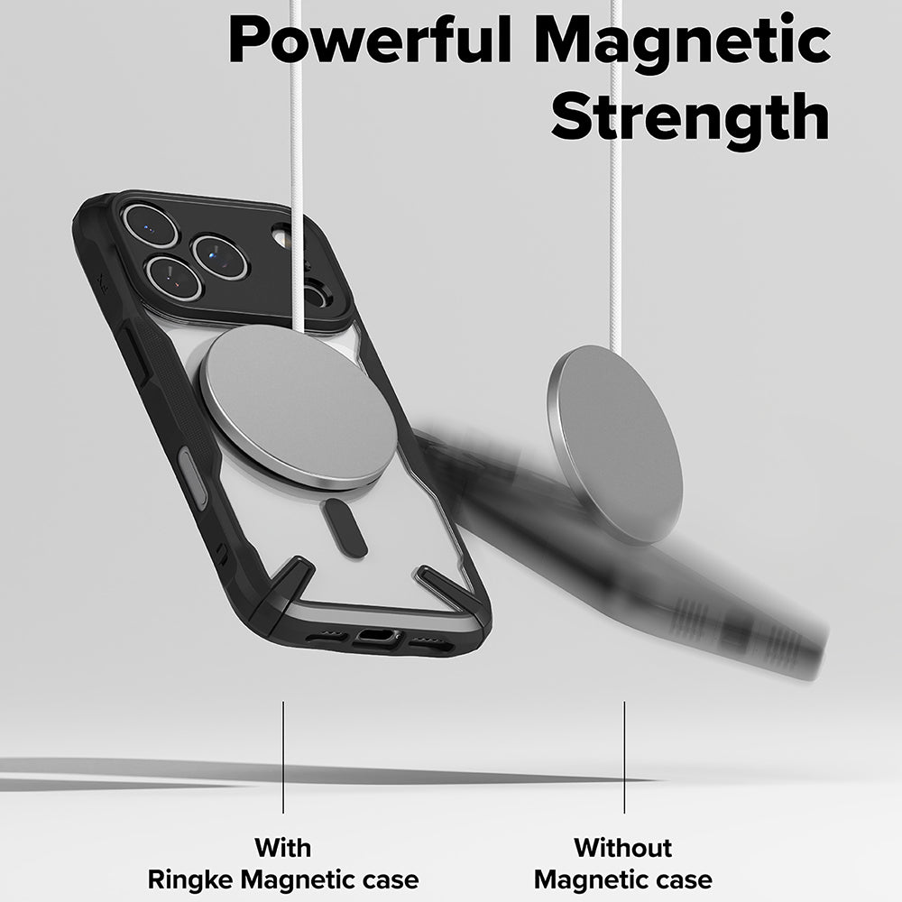 MagSafe hoesje voor Apple iPhone 17 Pro, Ringke, Fusion X, Zwart
