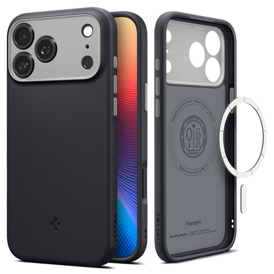 MagSafe hoes voor Apple iPhone 17 Pro, Spigen, Caseology Nano Pop, Zwart