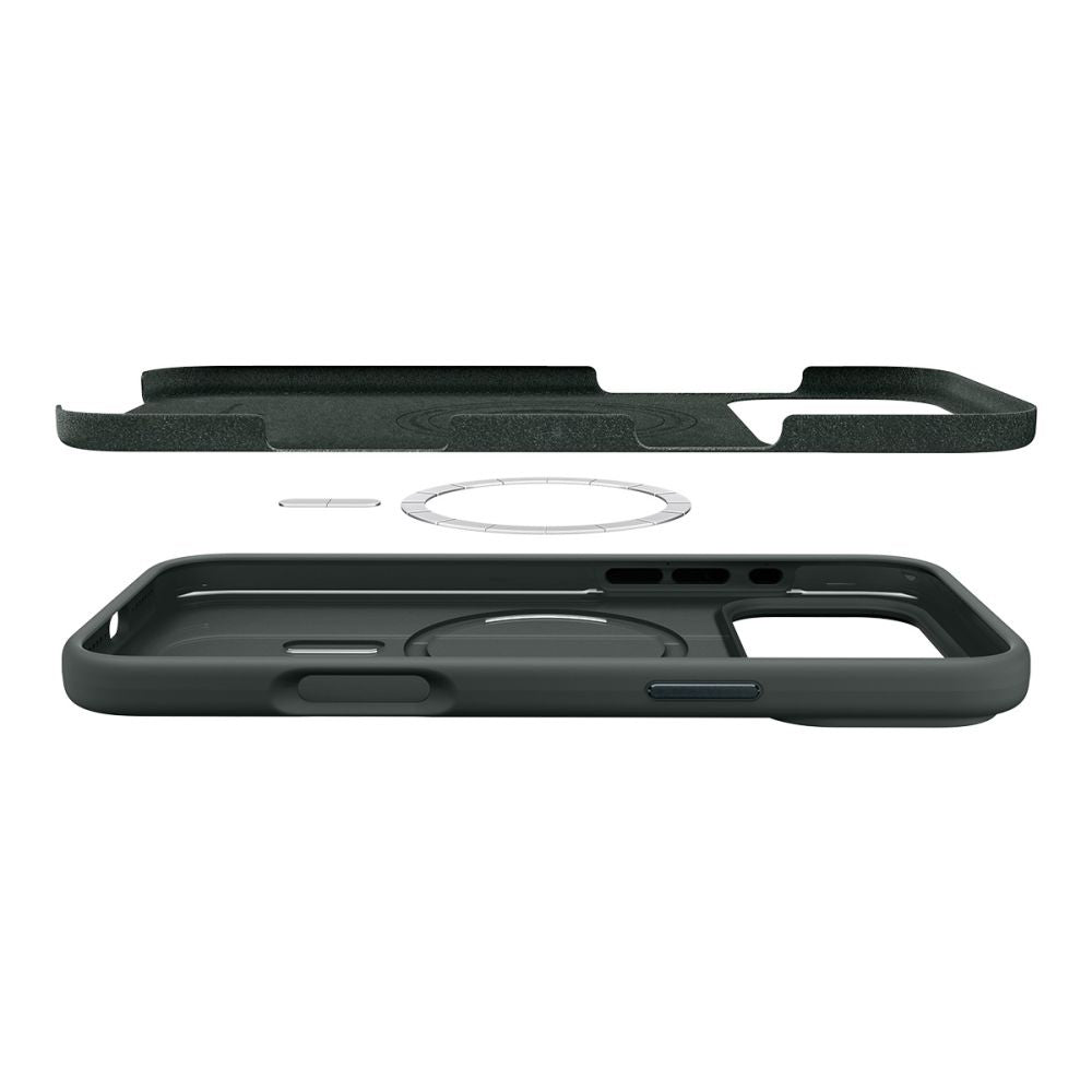MagSafe hoesje voor Apple iPhone 17 Pro, Spigen, Silicone Fit, Groen
