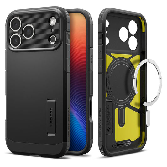MagSafe hoesje voor Apple iPhone 17 Pro, Spigen, Tough Armor T, Zwart