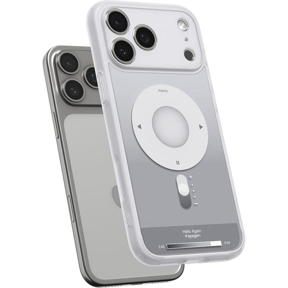MagSafe hoes voor Apple iPhone 17 Pro, Spigen, Ultra Hybrid Classic, Zilver
