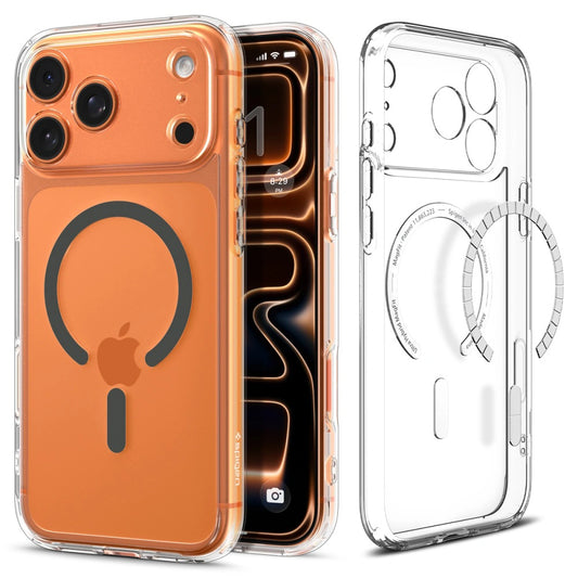 MagSafe hoesje voor Apple iPhone 17 Pro, Spigen, Ultra Hybrid, Gri