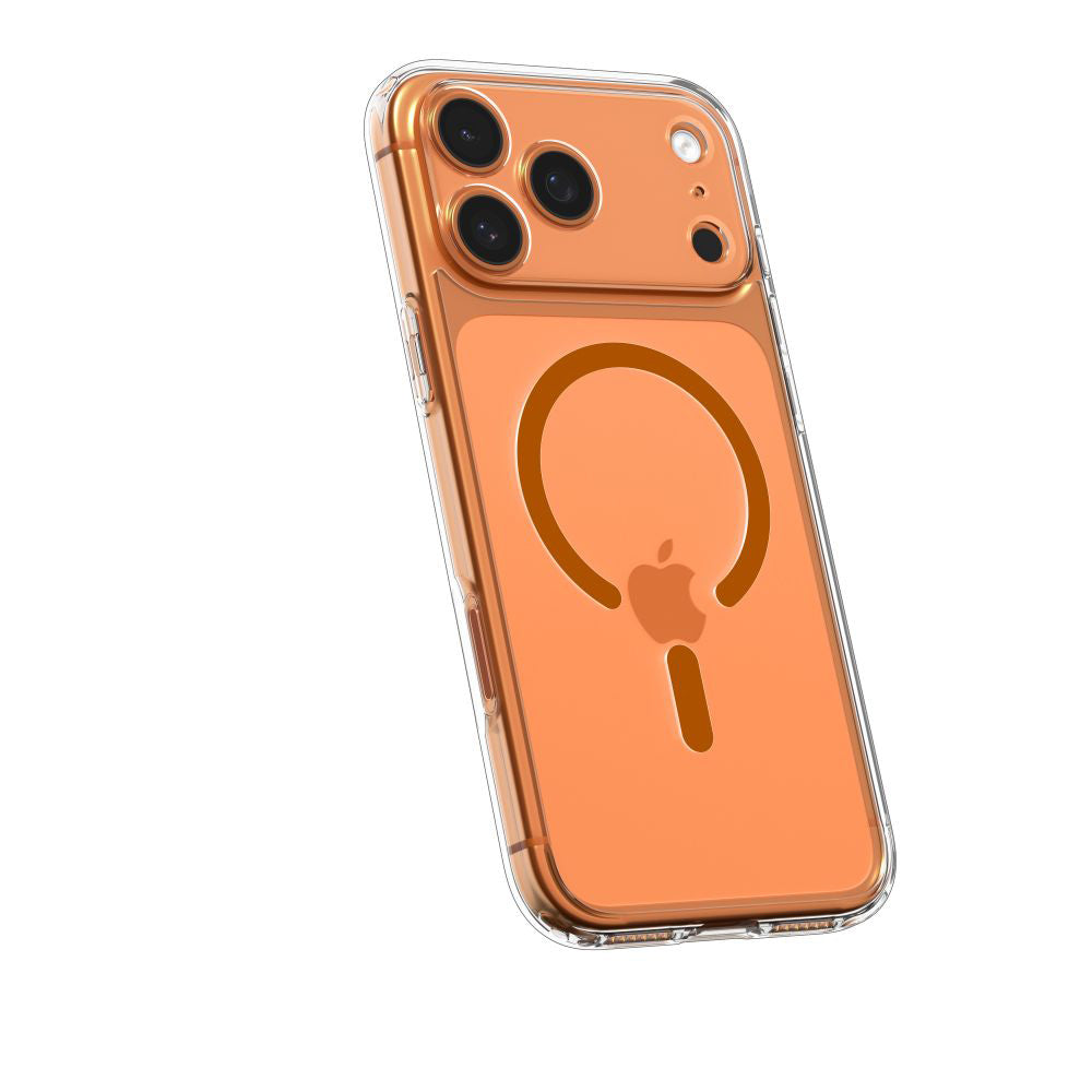 MagSafe Case for Apple iPhone 17 Pro, Spigen, Ultra Hybrid, Transparent Orange ACS11112