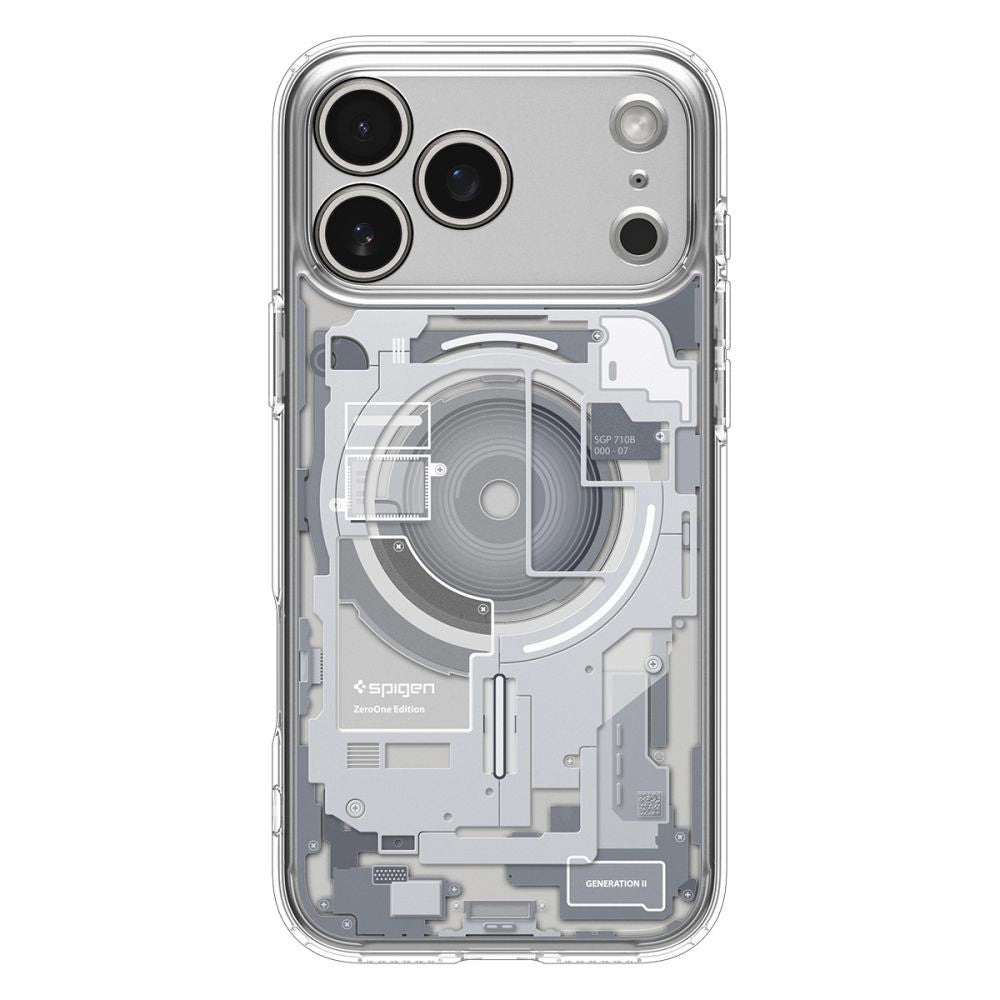 MagSafe hoesje voor Apple iPhone 17 Pro, Spigen, Ultra Hybrid Zero One, Wit