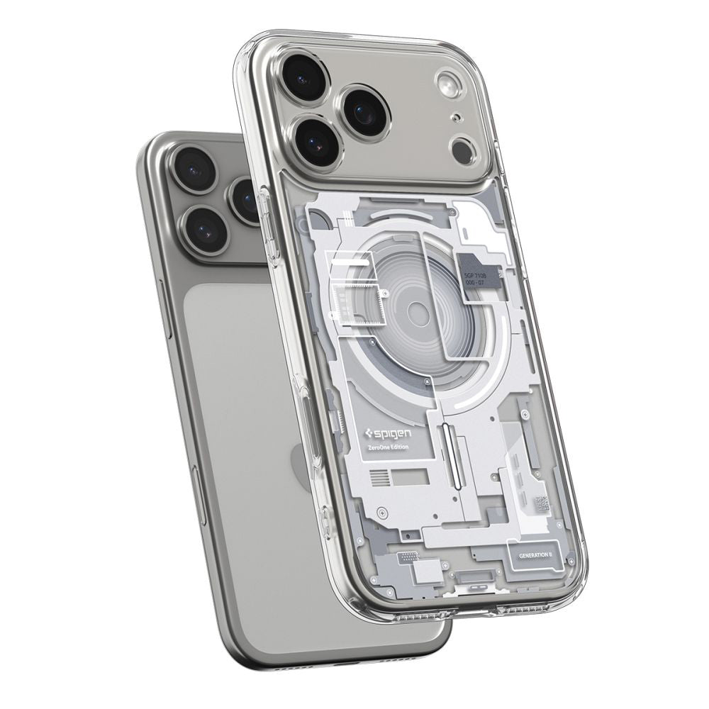 MagSafe hoesje voor Apple iPhone 17 Pro, Spigen, Ultra Hybrid Zero One, Wit