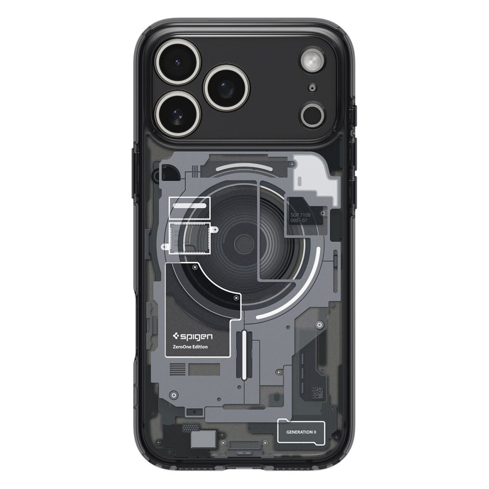 MagSafe hoesje voor Apple iPhone 17 Pro, Spigen, Ultra Hybrid Zero One, Zwart