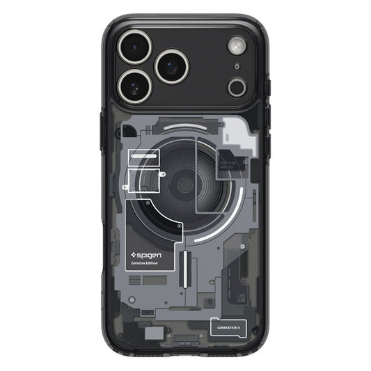 MagSafe hoesje voor Apple iPhone 17 Pro, Spigen, Ultra Hybrid Zero One, Zwart