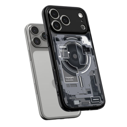 MagSafe hoesje voor Apple iPhone 17 Pro, Spigen, Ultra Hybrid Zero One, Zwart