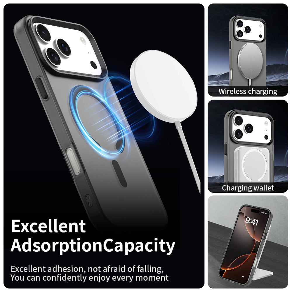 MagSafe hoes voor Apple iPhone 17 Pro, Techsuit, CandyCase, Zwart