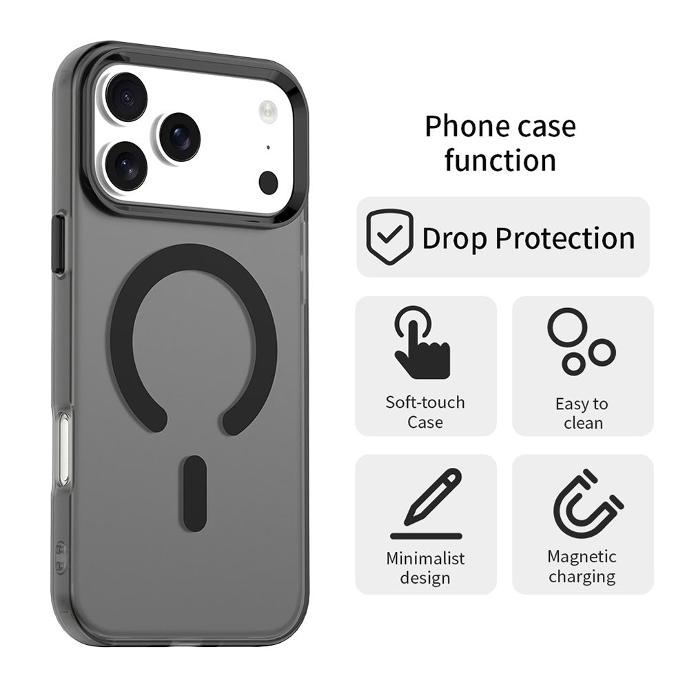 MagSafe hoes voor Apple iPhone 17 Pro, Techsuit, CandyCase, Zwart
