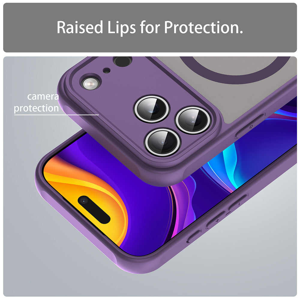 MagSafe hoes voor Apple iPhone 17 Pro, Techsuit, HaloFrost II, Paars