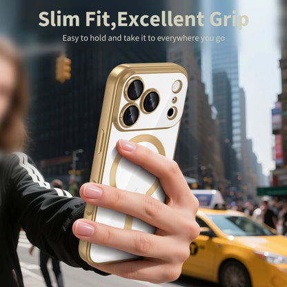 MagSafe hoesje voor Apple iPhone 17 Pro, Techsuit, Luxury Crystal, Goud