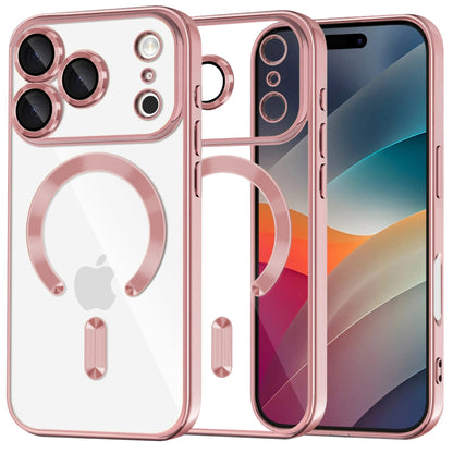MagSafe hoesje voor Apple iPhone 17 Pro, Techsuit, Luxury Crystal, Roze