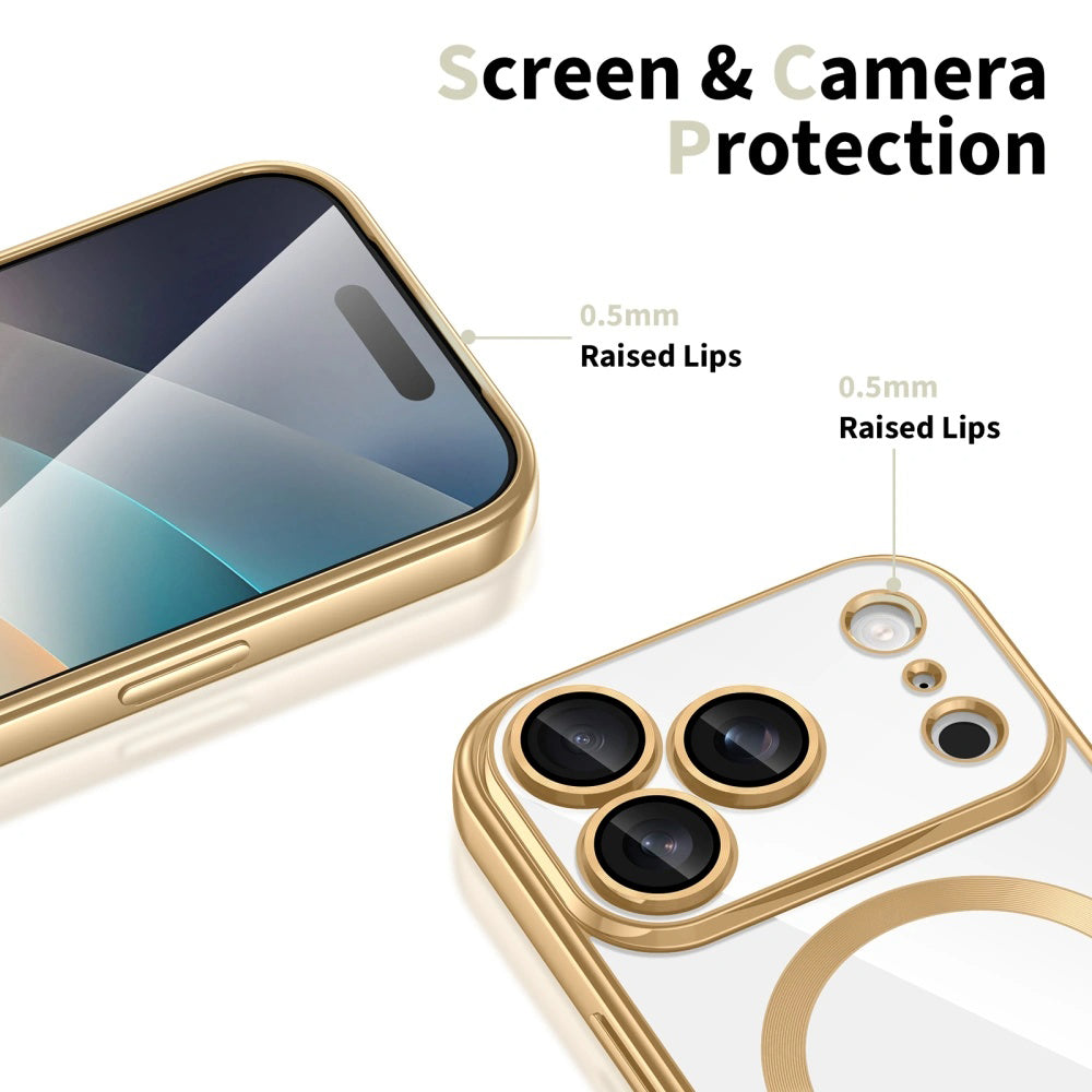 MagSafe hoesje voor Apple iPhone 17 Pro, Techsuit, Luxury Crystal, Donkergroen