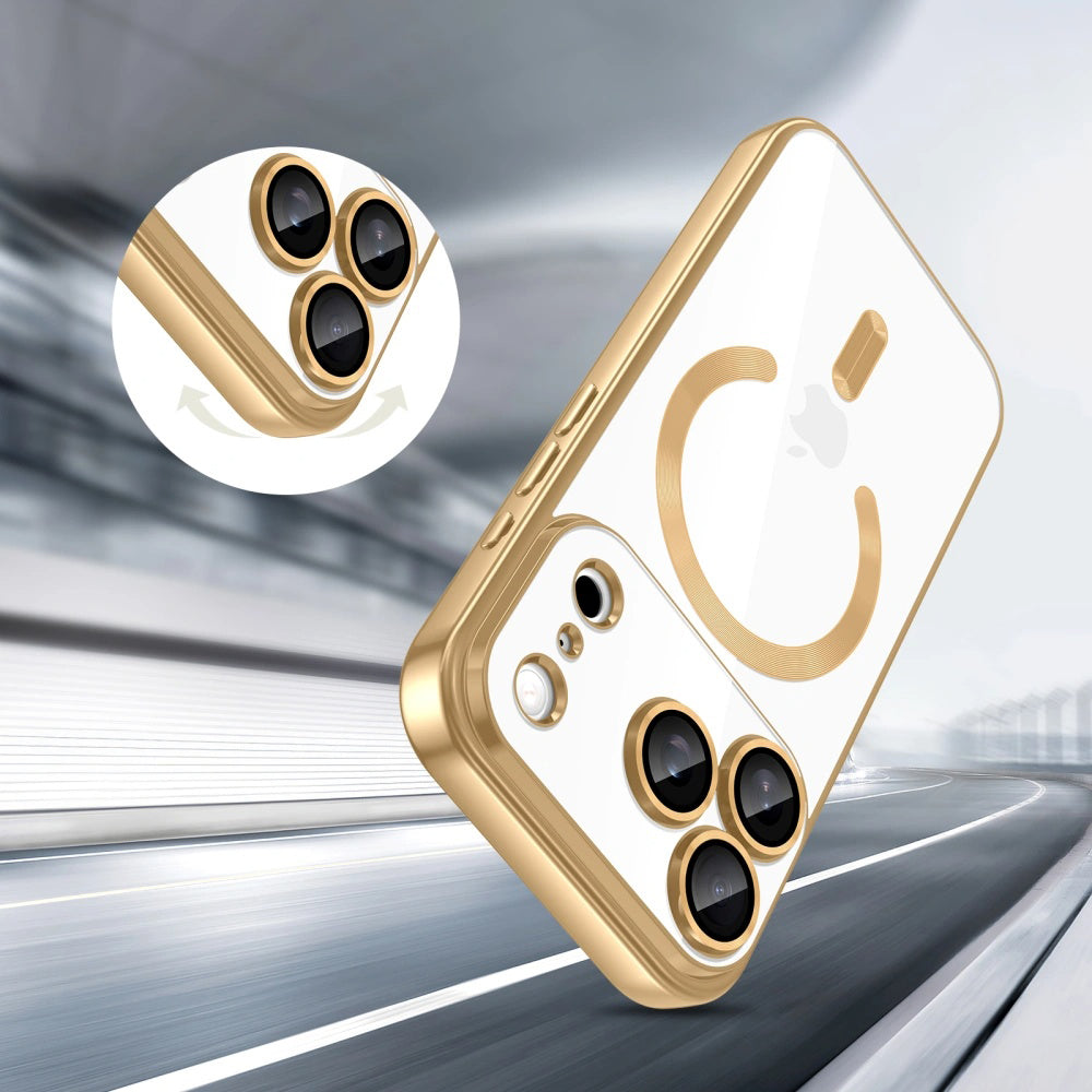 MagSafe hoesje voor Apple iPhone 17 Pro, Techsuit, Luxury Crystal, Donkergroen