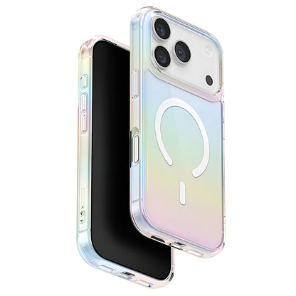 MagSafe hoesje voor Apple iPhone 17 Pro, UNIQ, Iridescia MagClick, Meerkleurig
