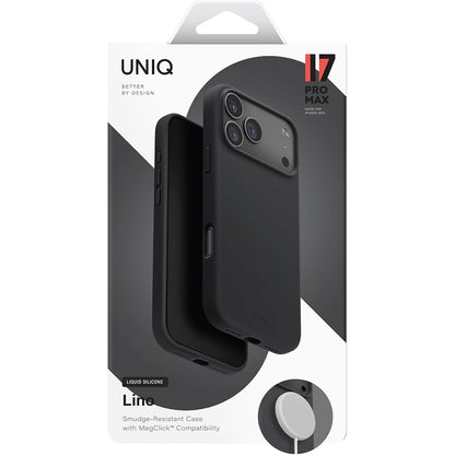 MagSafe hoes voor Apple iPhone 17 Pro, UNIQ, Lino MagClick, Zwart