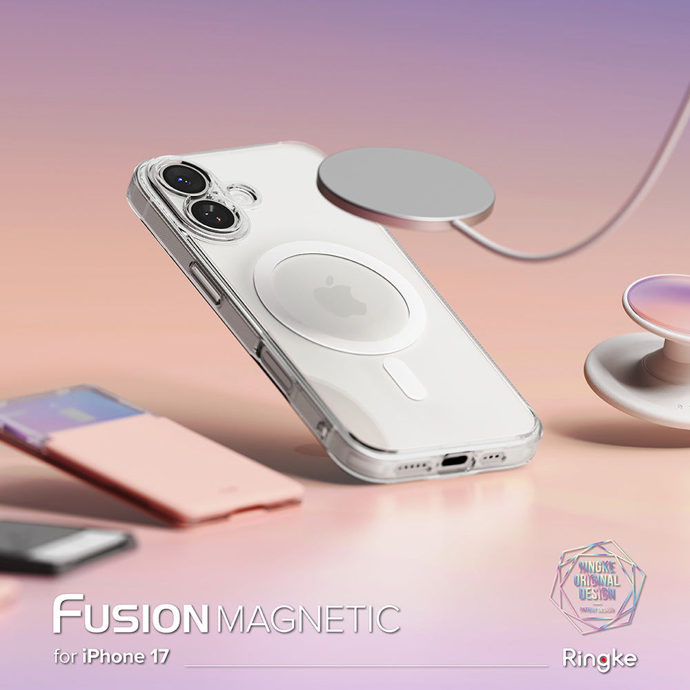 MagSafe hoesje voor Apple iPhone 17, Ringke, Fusion, Transparant