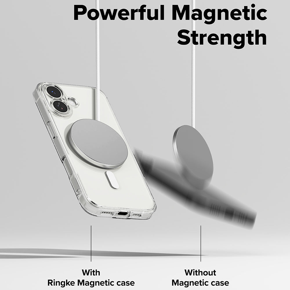 MagSafe hoesje voor Apple iPhone 17, Ringke, Fusion, Transparant