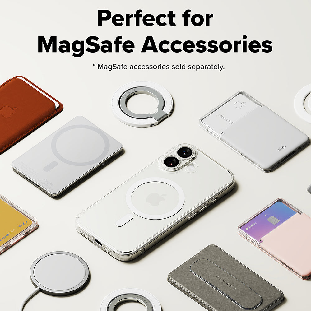 MagSafe hoesje voor Apple iPhone 17, Ringke, Fusion, Transparant