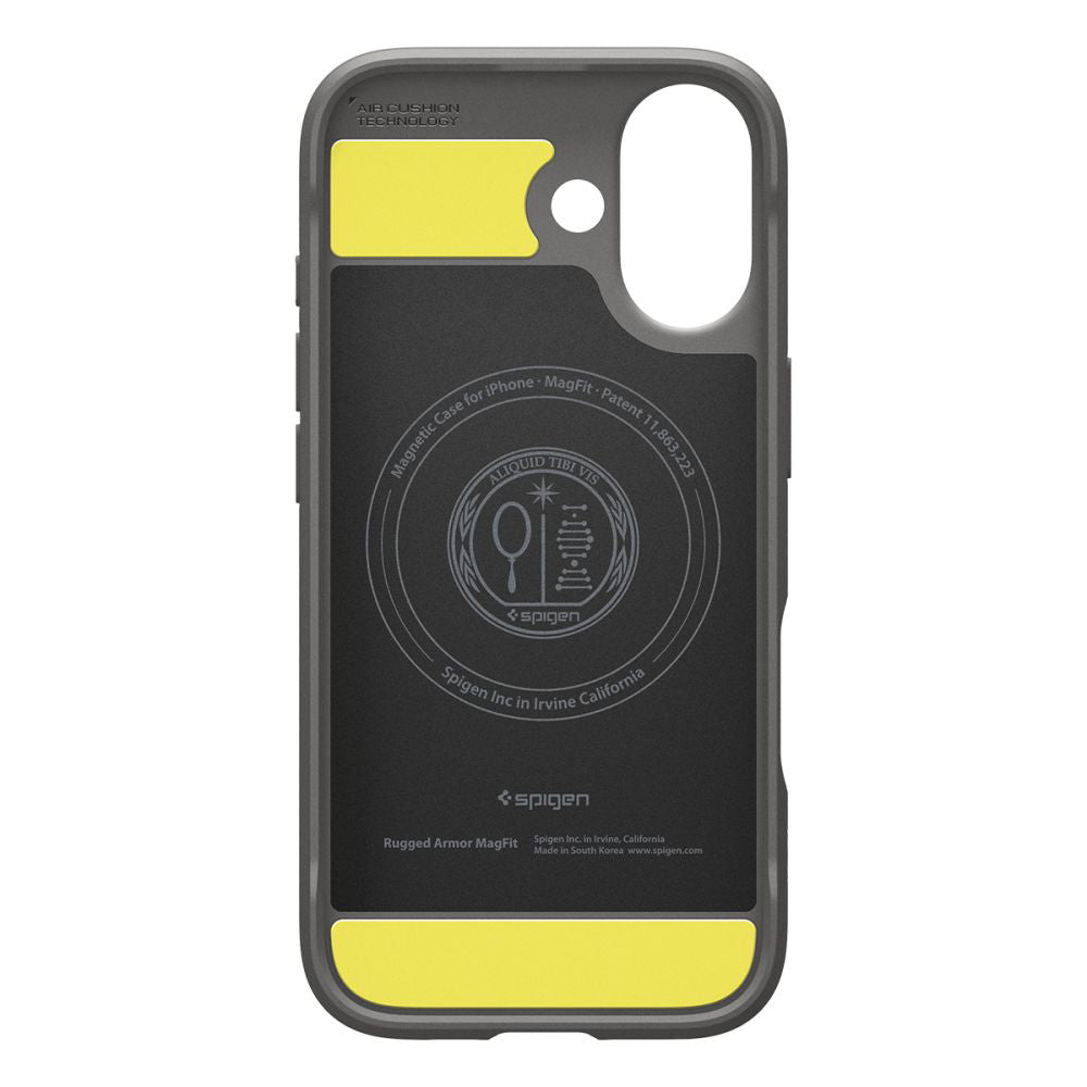 MagSafe hoesje voor Apple iPhone 17, Spigen, Rugged Armor, Gri