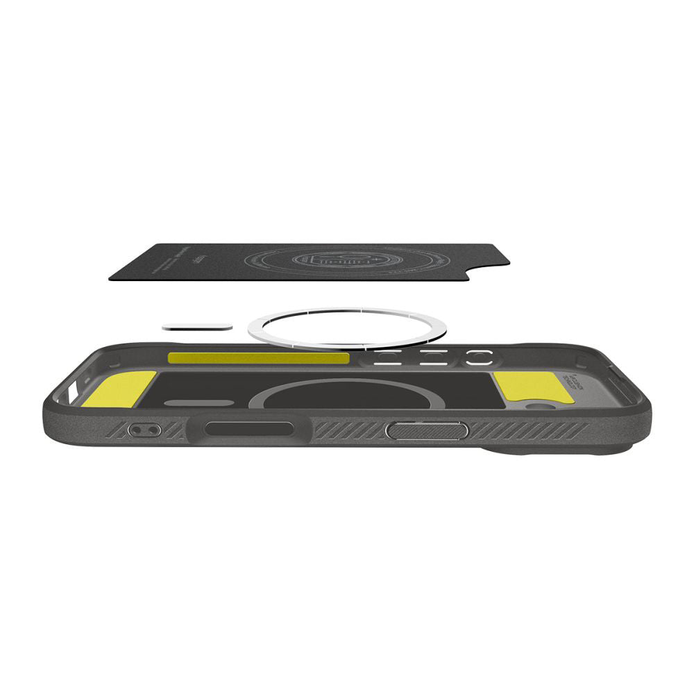 MagSafe hoesje voor Apple iPhone 17, Spigen, Rugged Armor, Gri