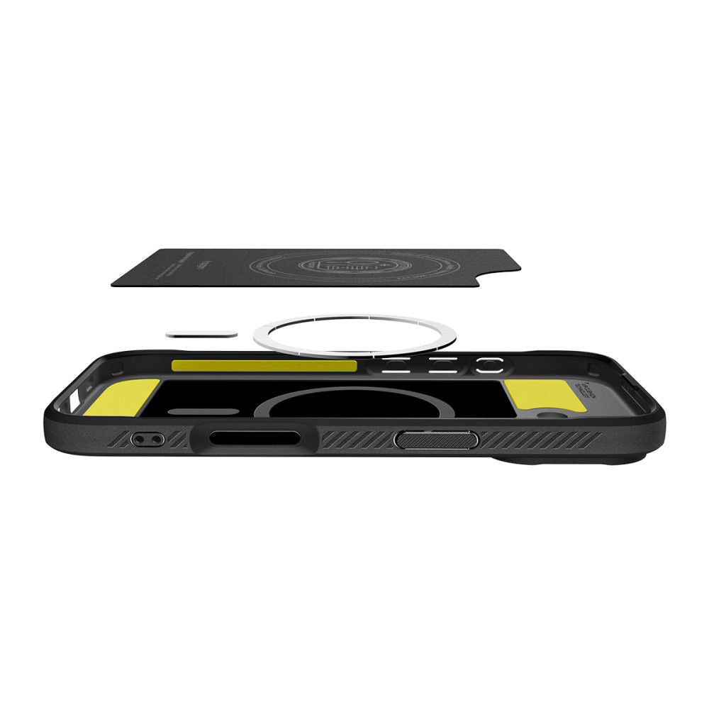 MagSafe hoesje voor Apple iPhone 17, Spigen, Rugged Armor, Matzwart