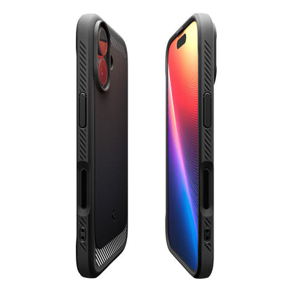MagSafe hoesje voor Apple iPhone 17, Spigen, Rugged Armor, Matzwart