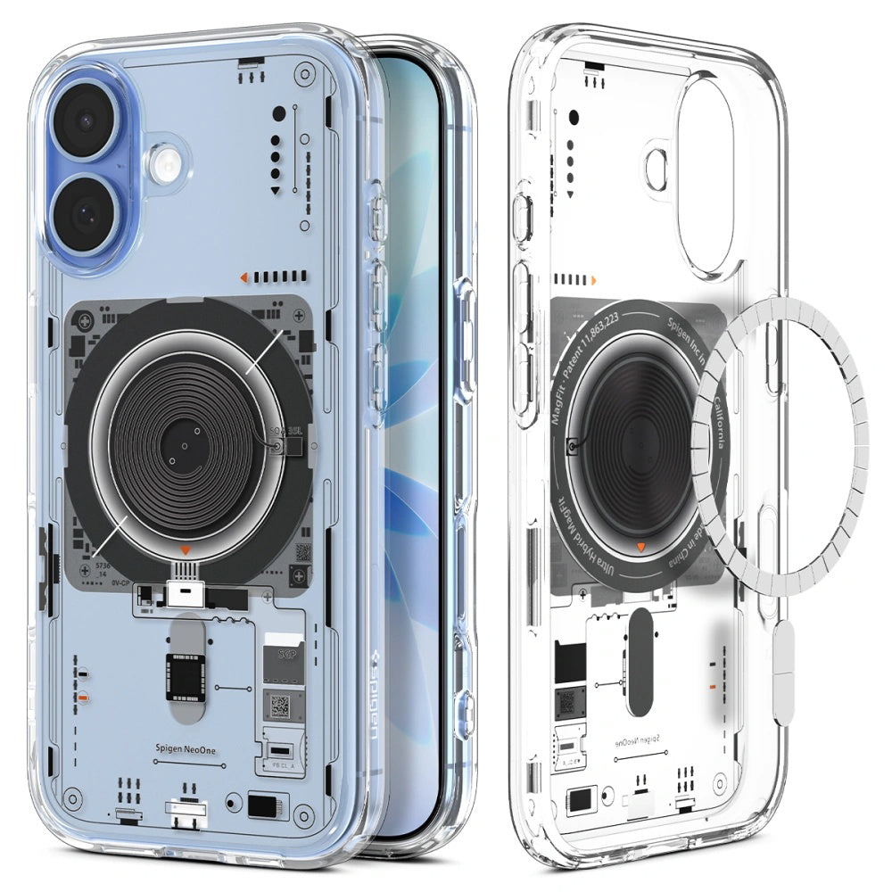 MagSafe hoesje voor Apple iPhone 17, Spigen, Ultra Hybrid Neo One, Transparant