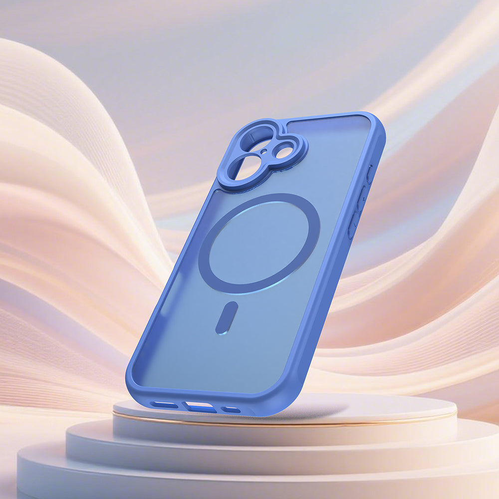 MagSafe hoesje voor Apple iPhone 17, Techsuit, HaloFrost II, Blauw