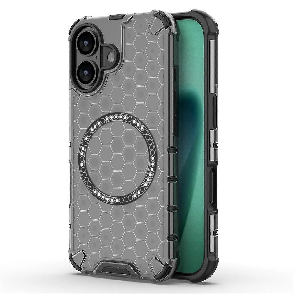 MagSafe hoesje voor Apple iPhone 17, Techsuit, HoneyComb Shield, Zwart